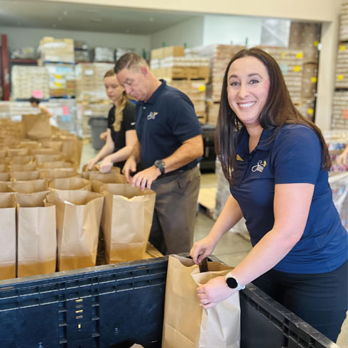 Worker at the Connected Living Food Warehouse