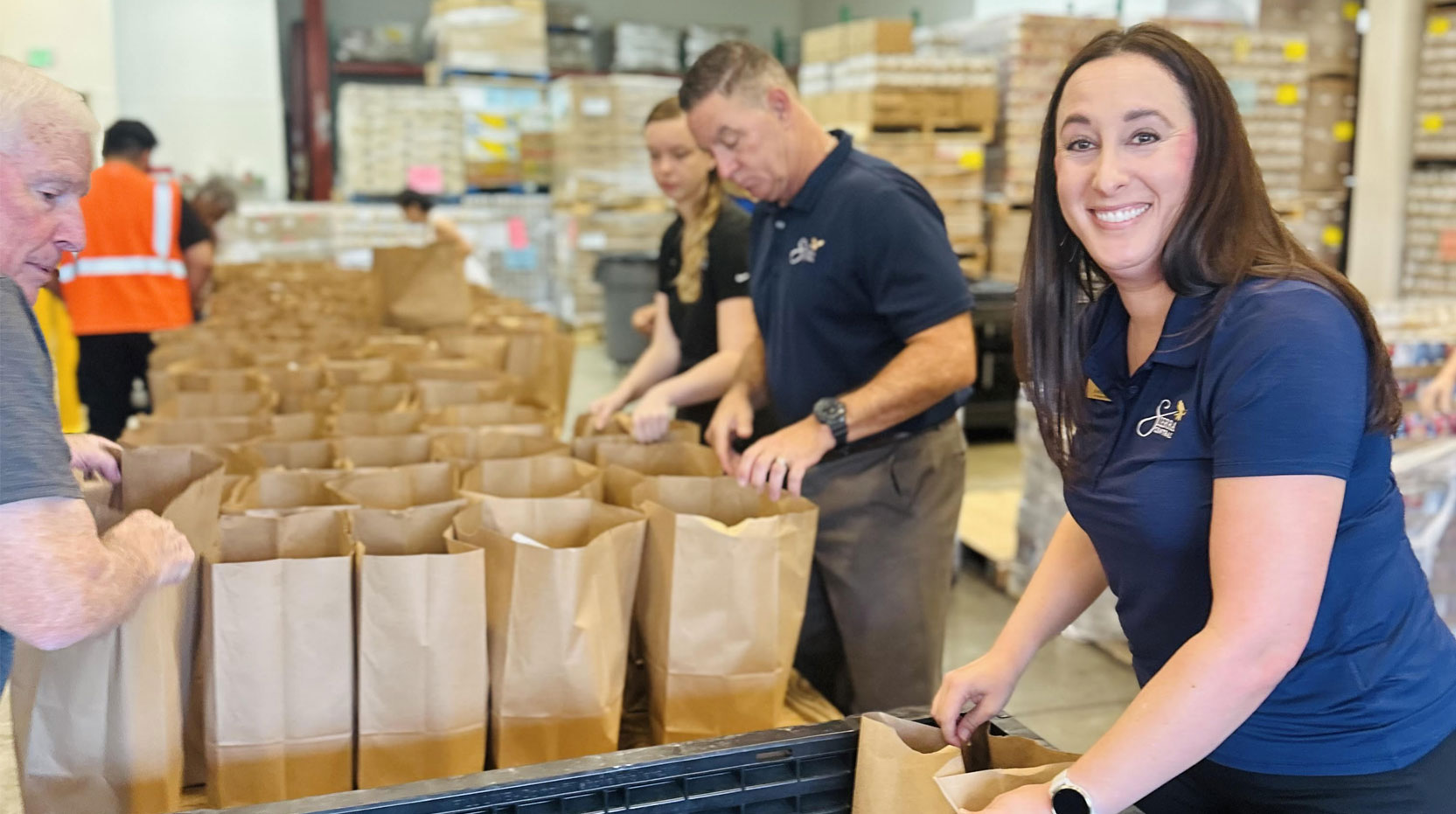 Workers at the Food Warehouse