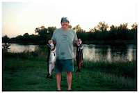 Mr. Birk showing two fish